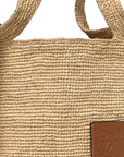 Raffia Mini Slit Tote Bag Natural Tan