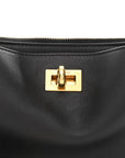 Natural Smooth Calfskin Rodeo Sling Pochette Black