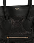 Snakeskin Large Luggage Black