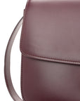 Box Calfskin Medium Classic Box Flap Bag Burgundy