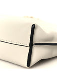Calfskin Nano Flamenco Knot Clutch Soft White