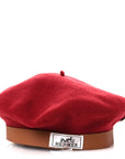 Merino Wool Bonnie Sailor Beret 59 Rouge Rubis