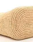 Calfskin Raffia Paulas Ibiza Pochette Bag Natural Tan