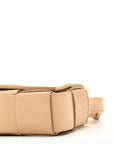 Lambskin Maxi Intrecciato Extra Mini Cassette Crossbody Bag Almond