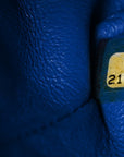 Lambskin Quilted Medium Double Flap Blue