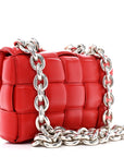 Lambskin Maxi Intreccio Padded Chain Cassette Crossbody Bag Nail Polish