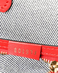 Denim Damier Monogram Onthego Blue Rouge