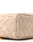 Suede Intrecciato Bang Bang Vanity Case Ecru