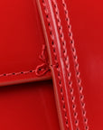 Glazed Calfskin Le Bambino Long Red