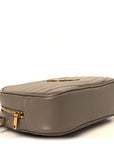 Calfskin Matelasse Monogram Mini Lou Camera Bag Greyish Brown