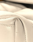 Lambskin Quilted Small Loulou Puffer Monogram Chain Satchel Blanc Vintage