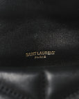 Lambskin Quilted Toy Loulou Puffer Monogram Chain Satchel Black