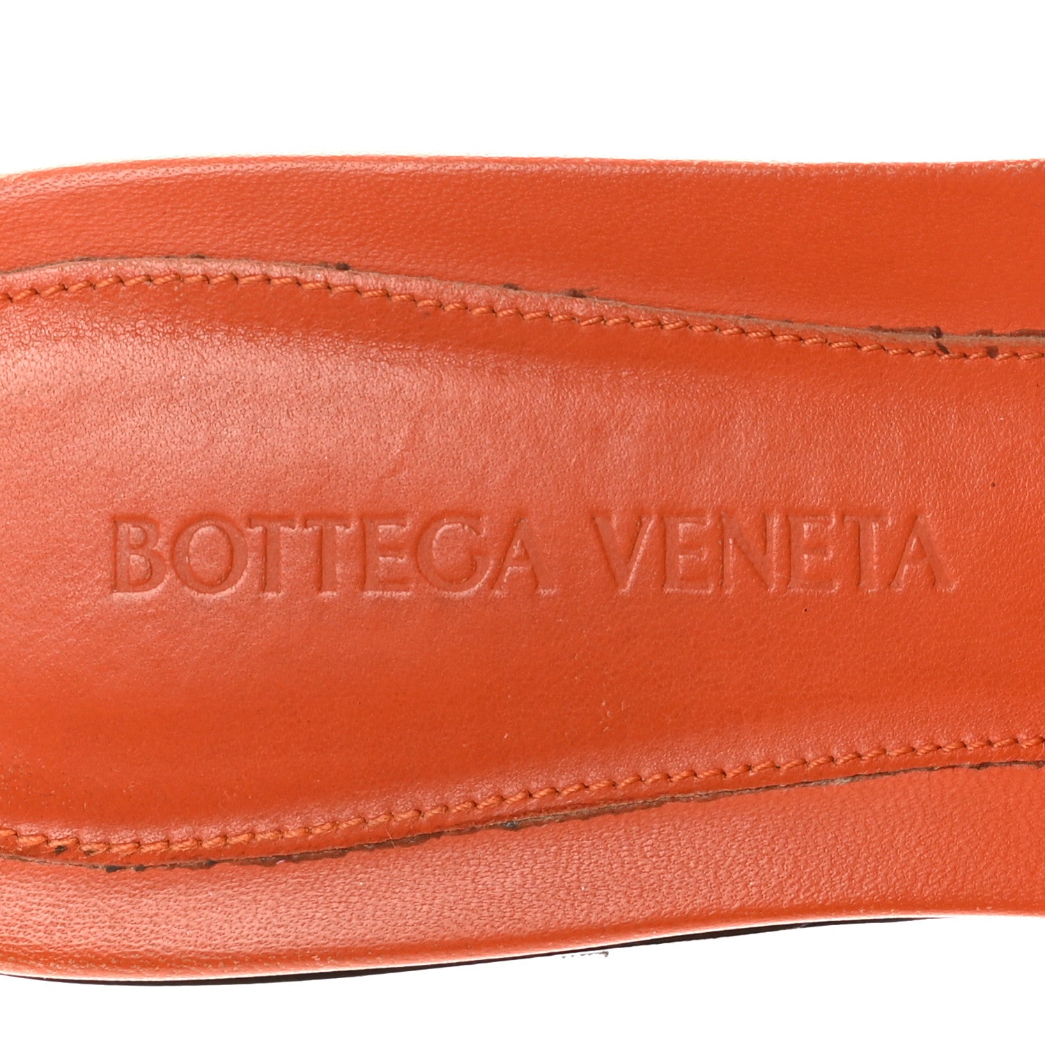 Nappa Matelasse Padded Flat Sandals 38 Orange