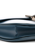 Box Calfskin Medium Classic Box Flap Bag Slate Blue