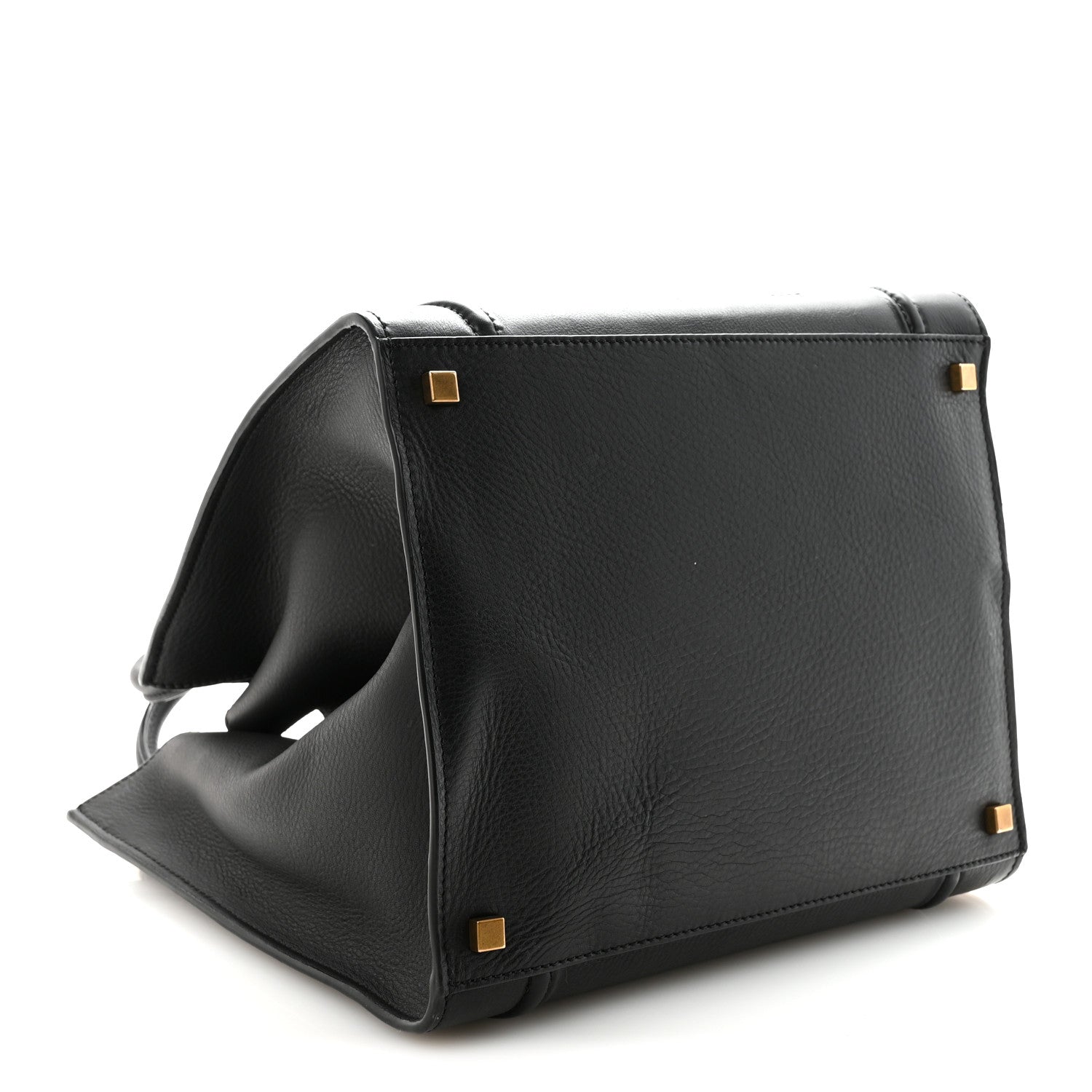 Supple Calfskin Medium Phantom Luggage Black