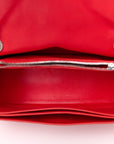Arena Calfskin Small Crush Chain Bag Tomato Red