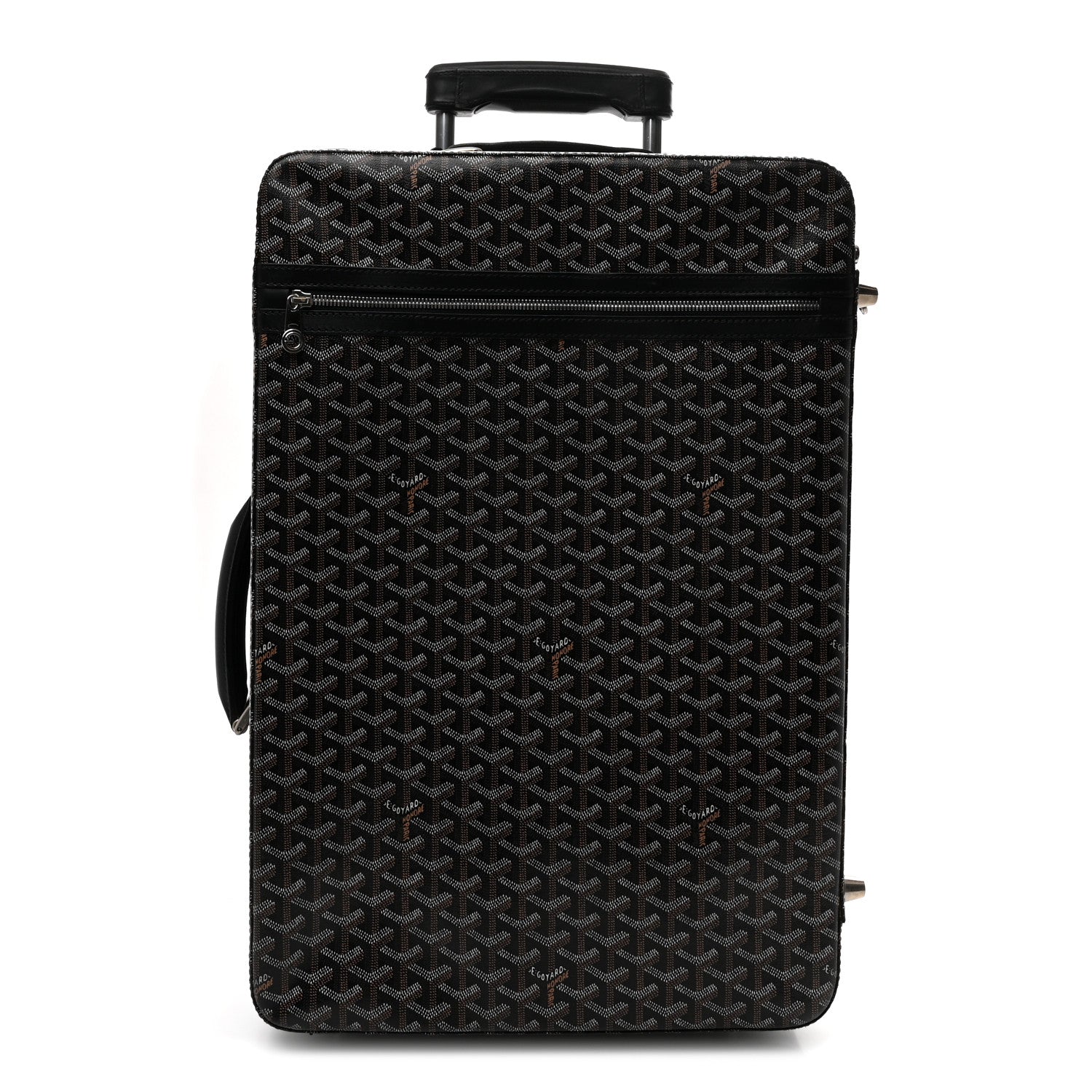 Goyardine Rolling Suitcase Trolley PM Black