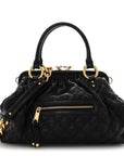 Calfskin Quilted Stam Black