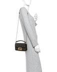 Fabric Jacquard FF 1974 Mini Baguette Tobacco Moro Black