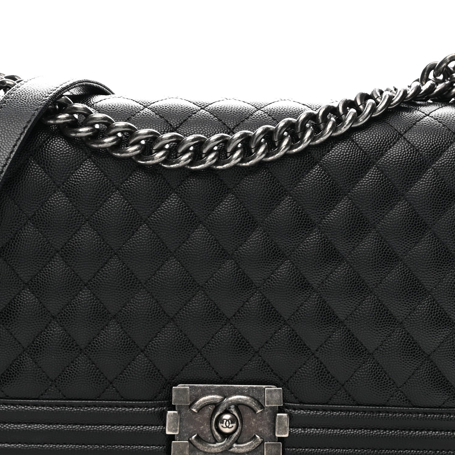 Caviar Quilted New Medium Boy Flap Black