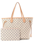 Damier Azur Neo Neverfull MM Rose Ballerine