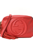 Pebbled Calfskin Small Soho Disco Bag Tabasco Red