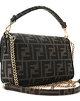Fabric Jacquard FF 1974 Mini Baguette Tobacco Moro Black