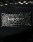 Lambskin Quilted Medium Loulou Puffer Monogram Chain Satchel Black
