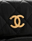 Crumpled Lambskin Quilted Small CC Links Shoulder Bag Black