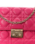 Lambskin Cannage Miss D1OR Promenade Pouch Fuchsia