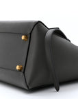 Grained Calfskin Mini Belt Bag Grey