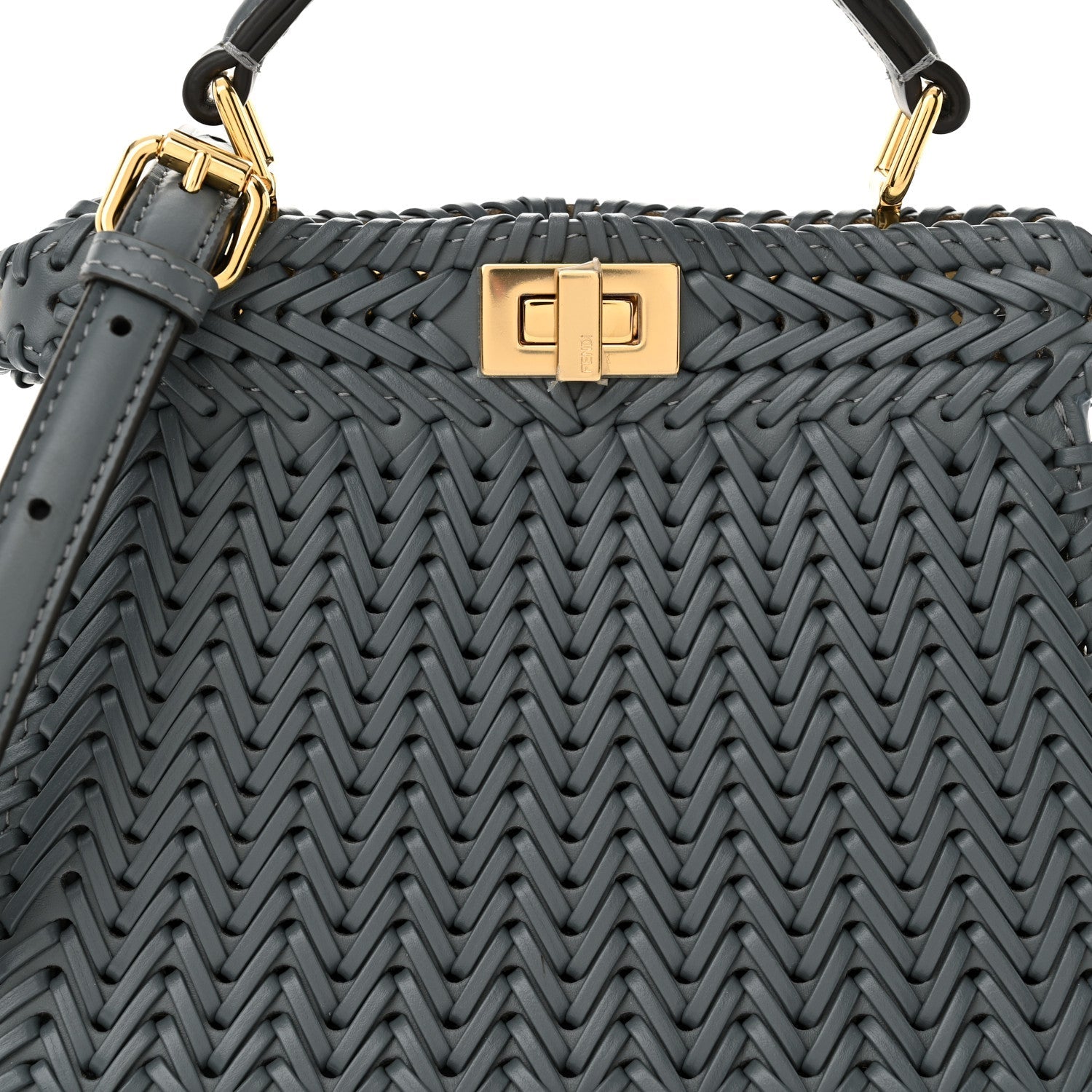 Vitello King Shiny Nappa Intreccio Petite Peekaboo I SEE U Satchel Tempesta