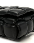 Nappa Maxi Intreccio Padded Cassette Crossbody Bag Black