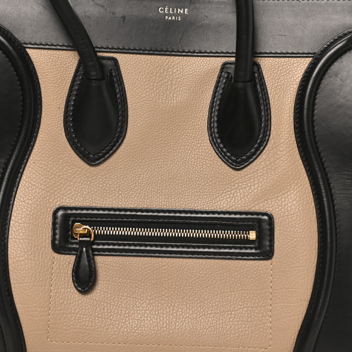 Elephant Calfskin Suede Mini Tri-Color Luggage Sand