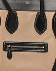 Elephant Calfskin Suede Mini Tri-Color Luggage Sand