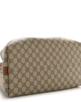 GG Icon Monogram Padlock Shoulder Bag Beige Dark Brown