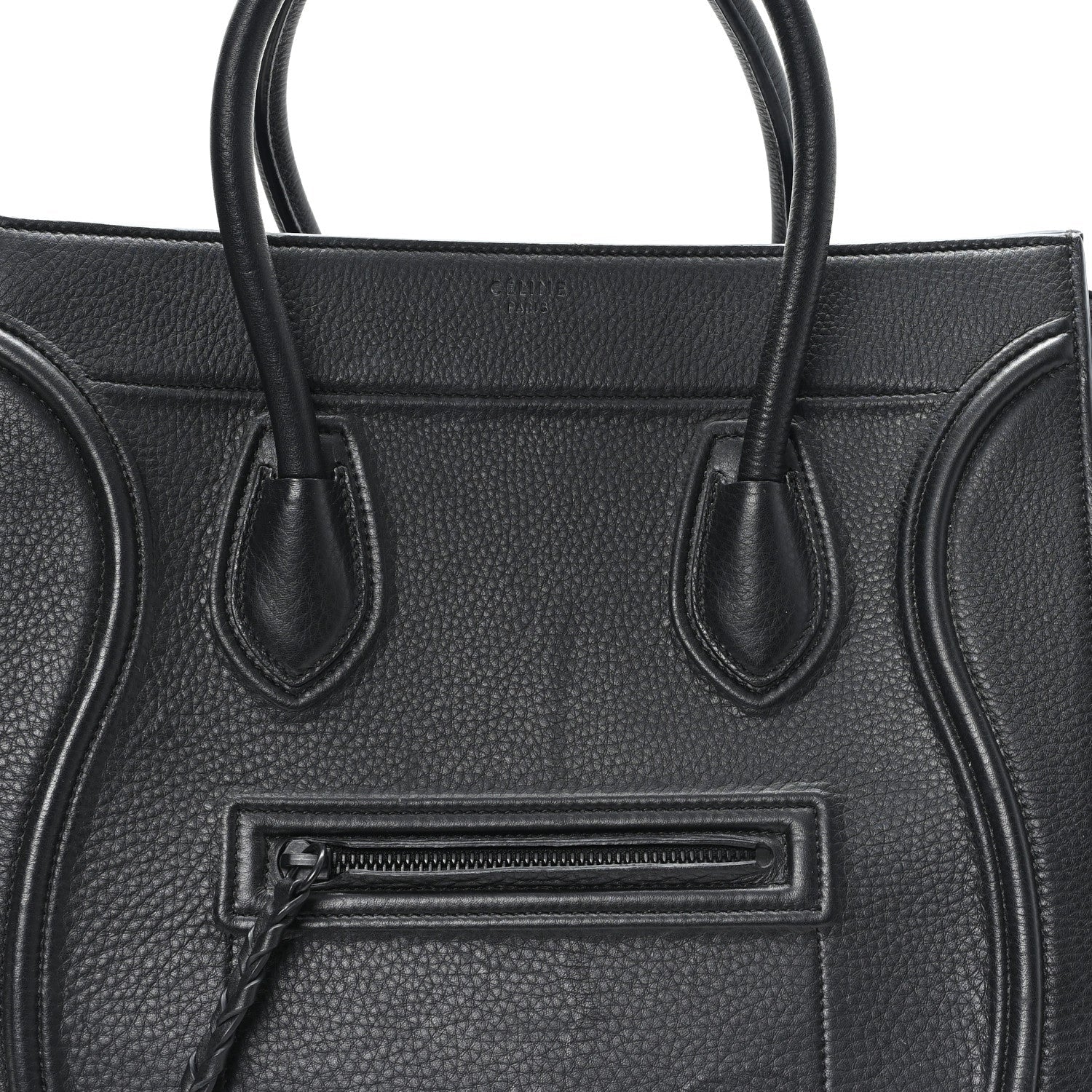 Supple Calfskin Medium Phantom Luggage Black