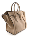 Drummed Calfskin Mini Luggage Dune