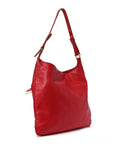 Calfskin Palazzo Fringe Shoulder Bag Red