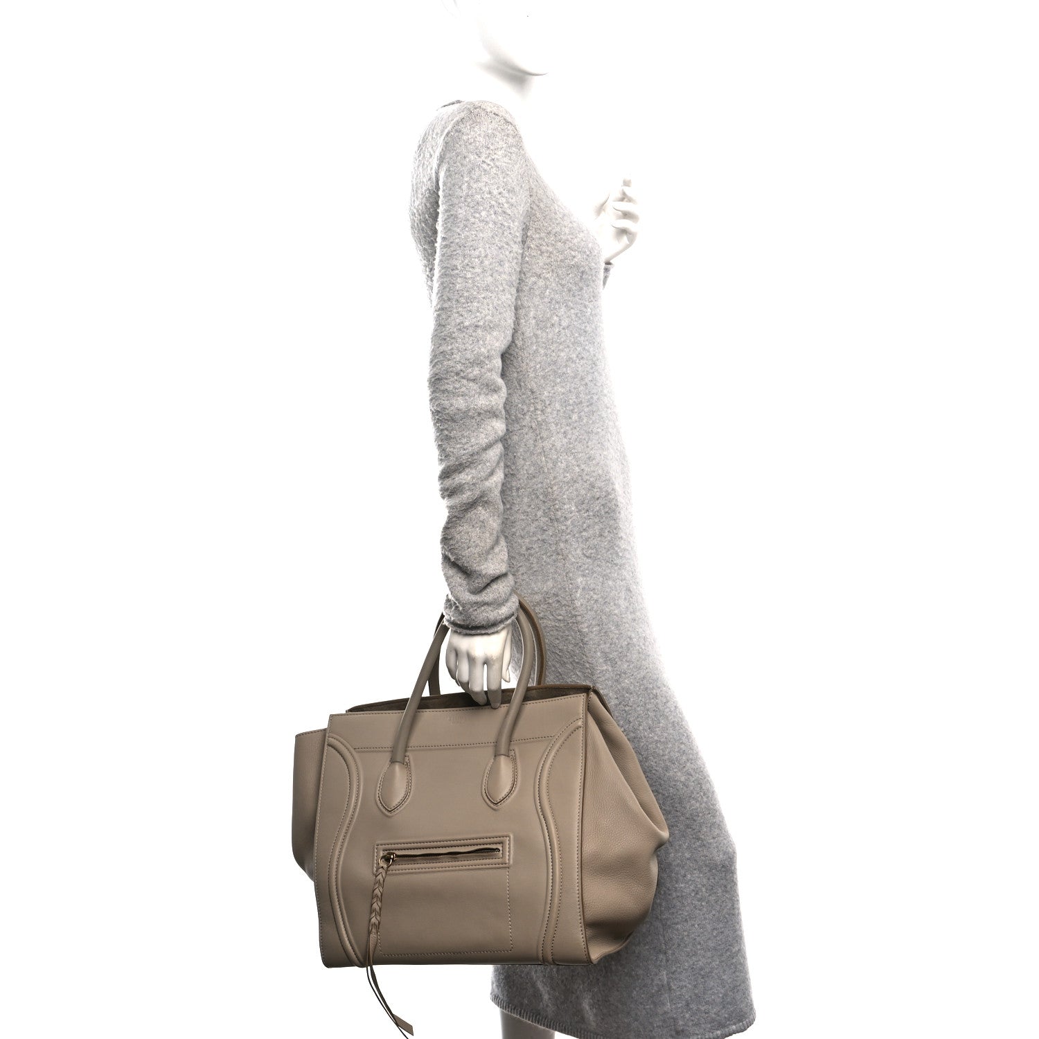 Supple Calfskin Large Phantom Luggage Dune