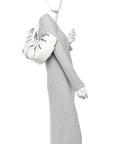 French Calfskin Shell Bag White Frost