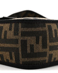 Fabric Jacquard FF 1974 Medium Baguette Tobacco Moro Black