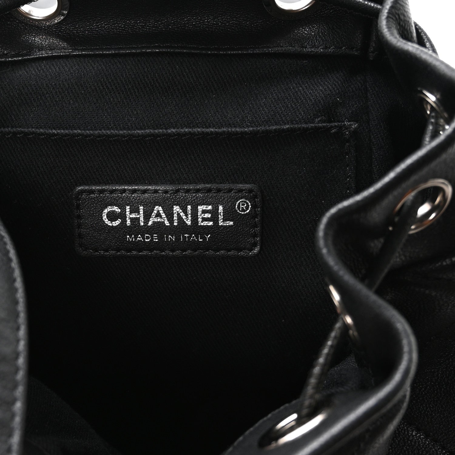 Lambskin Quilted Metallic Bubble Backpack Black