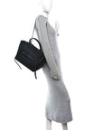 Grained Calfskin Mini Belt Bag Black