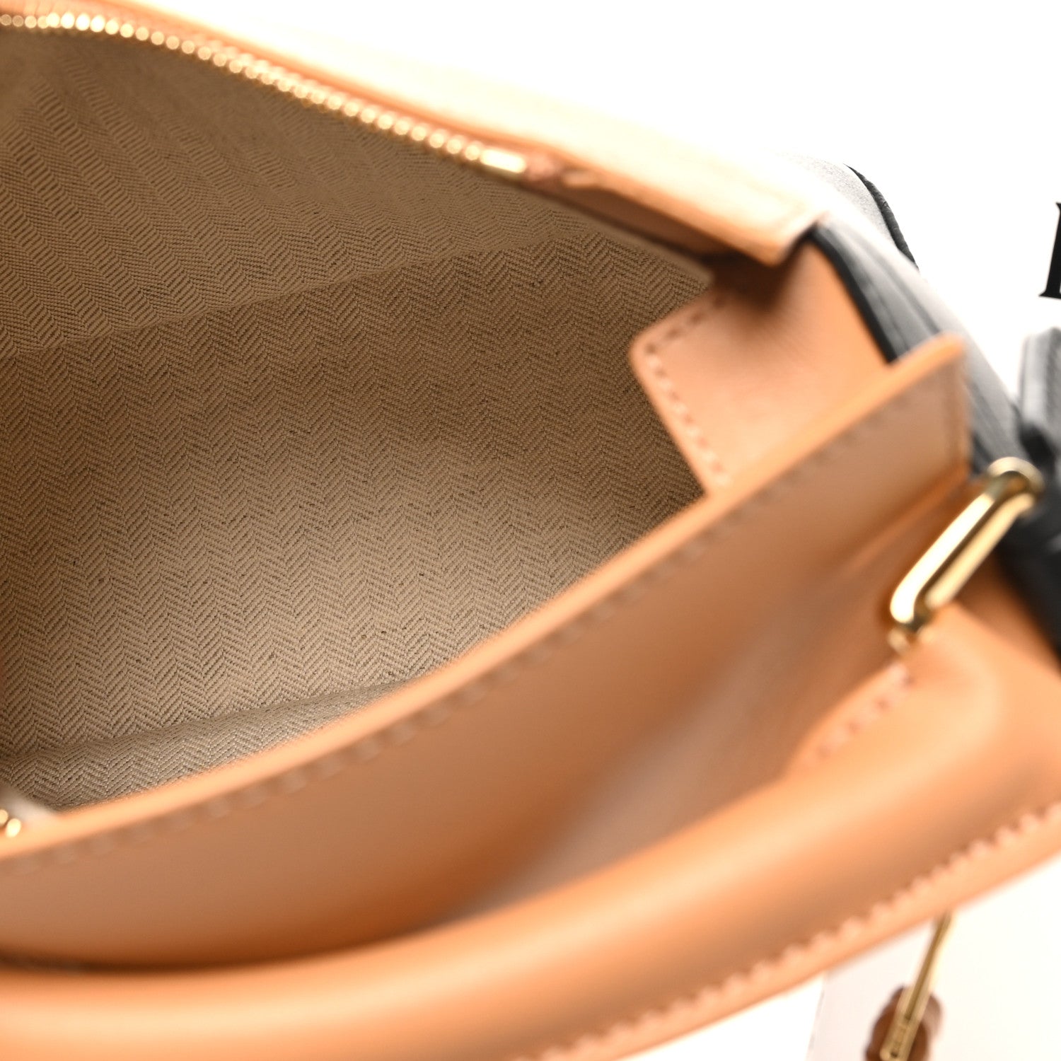 Calfskin Small Puzzle Edge Bag Warm Desert Black