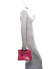 Shiny Niloticus Crocodile Birkin 25 Rose Scheherazade
