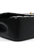Lambskin Quilted Jumbo Double Flap Black