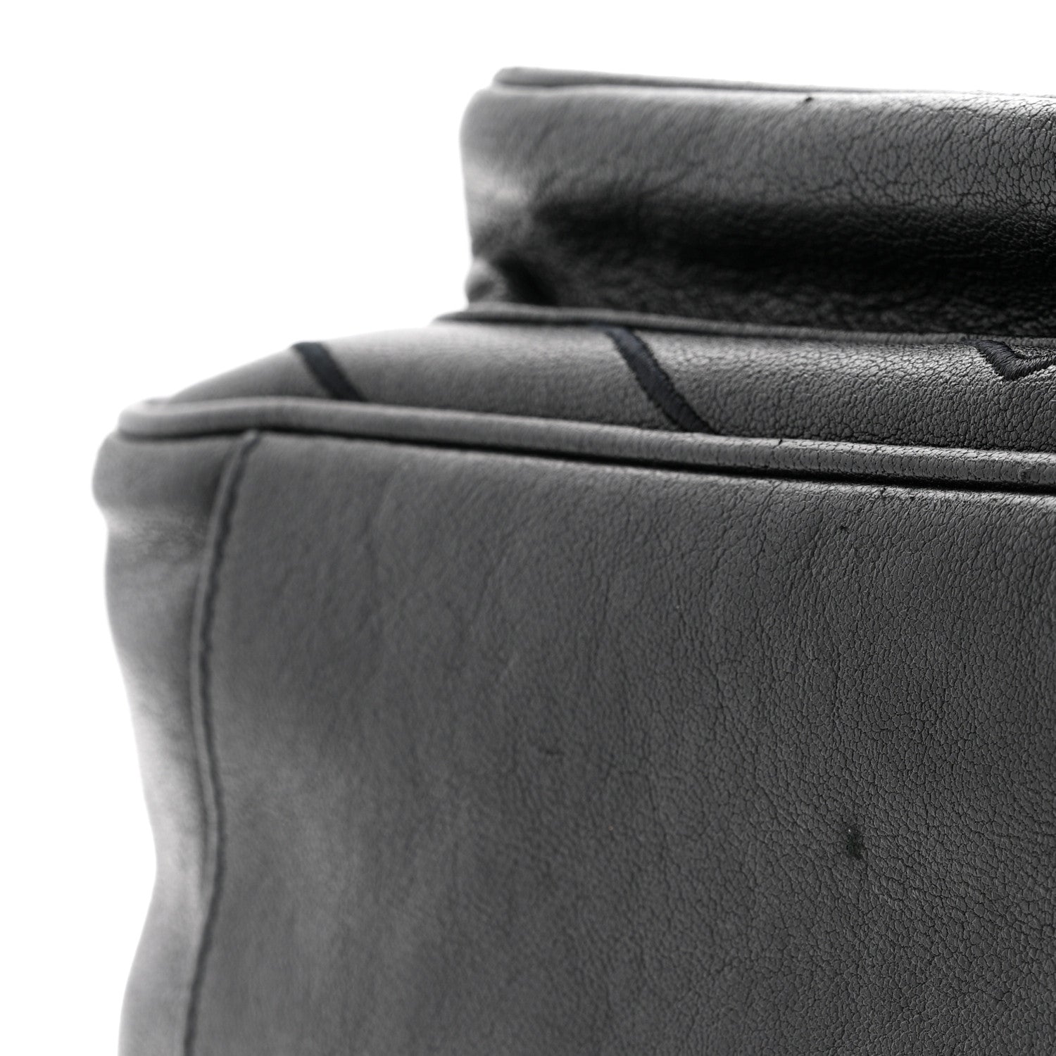 Calfskin Matelasse Monogram Microstud Medium Niki Chain Satchel Black