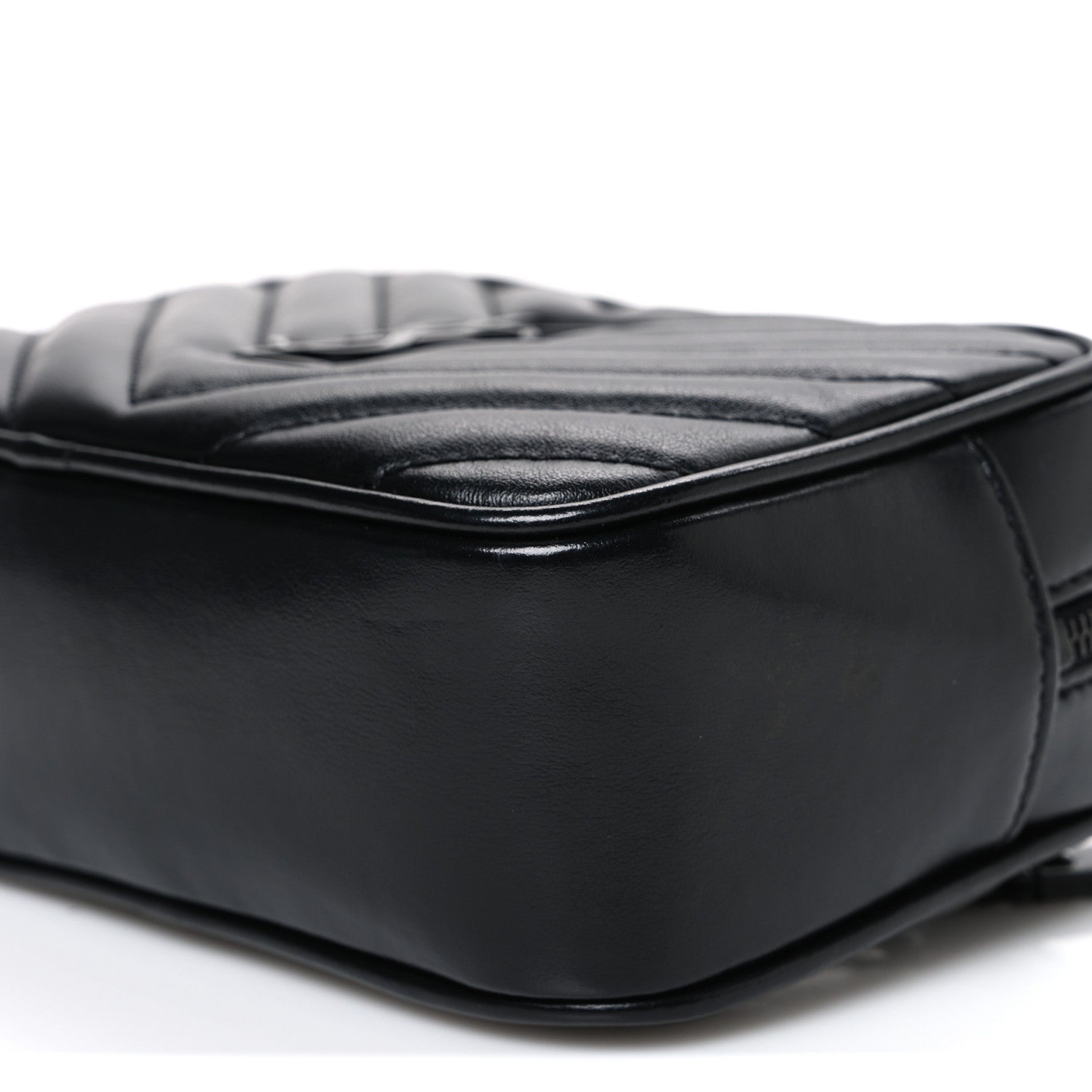 Calfskin Matelasse Monogram Lou Belt Bag Black