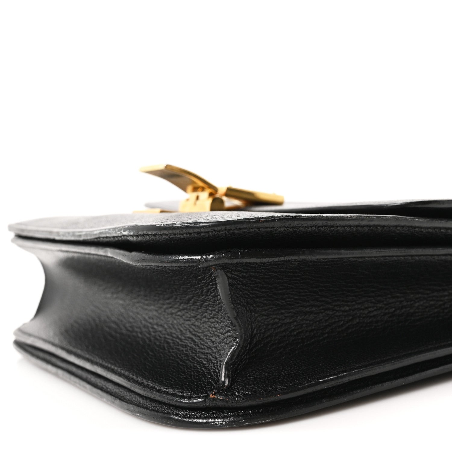 Goatskin Medium Classic Box Flap Bag Black